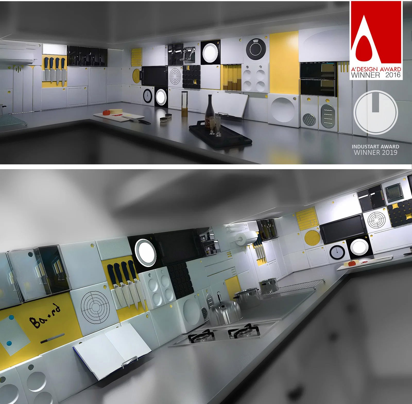 Kitchen application of 'Jigsaw' 2016 A'design award winner