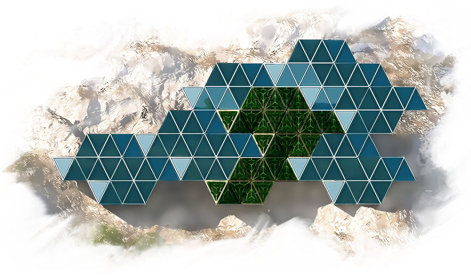 Structure of 'Z' clusters over abandoned quarry