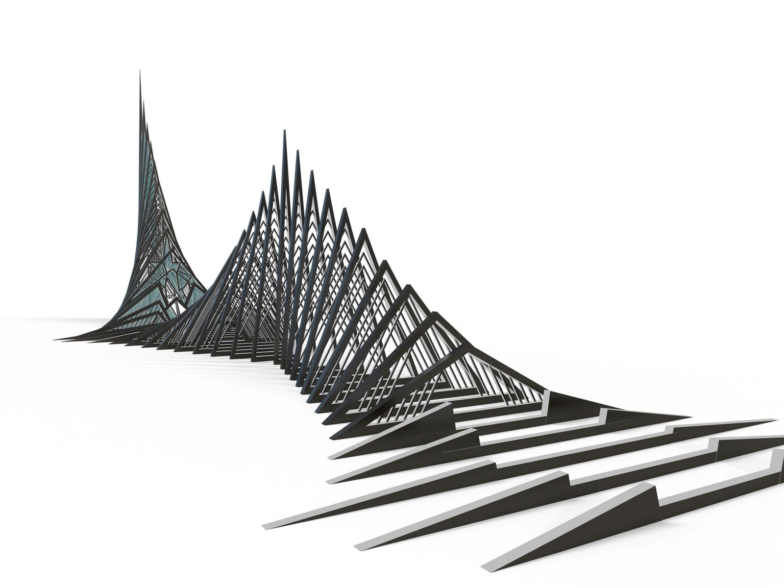 3d view of 'Fossil' Exterior Installation design by Inkrypted - Rita Abou Arraj