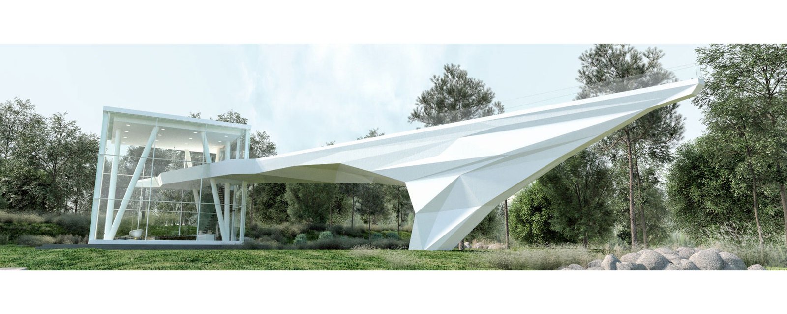 Perspective view of 'inderite' Architectural design