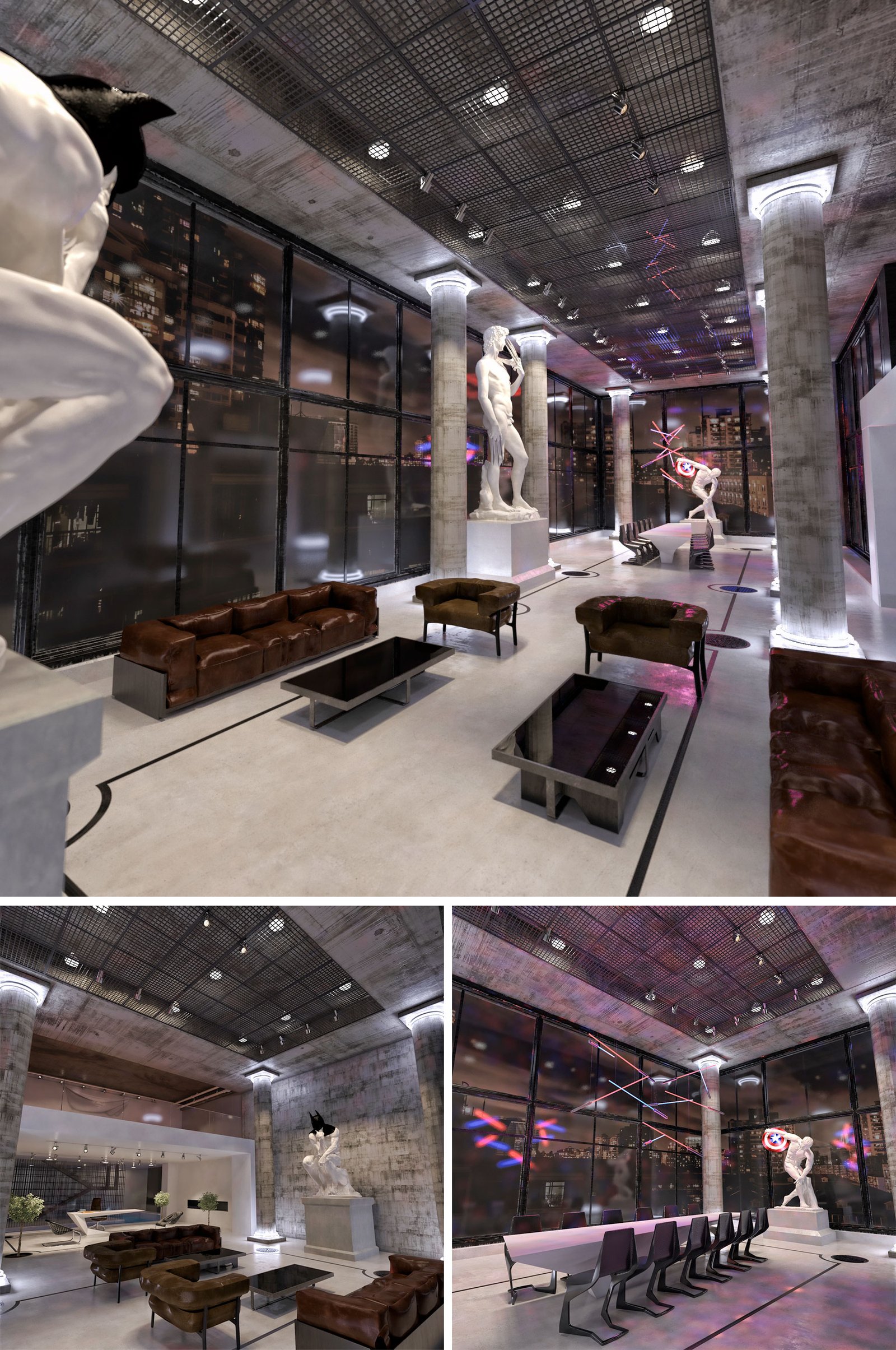 Interior showcase of 'Neo-Cult' spatial design project